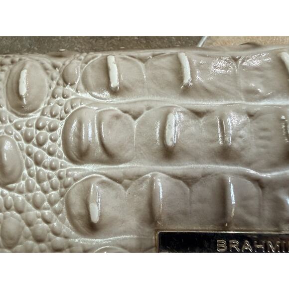 Brahmin Pecan Melbourne Wallet GUC Women’s Checkbook Credit Card Zip - Picture 4 of 8